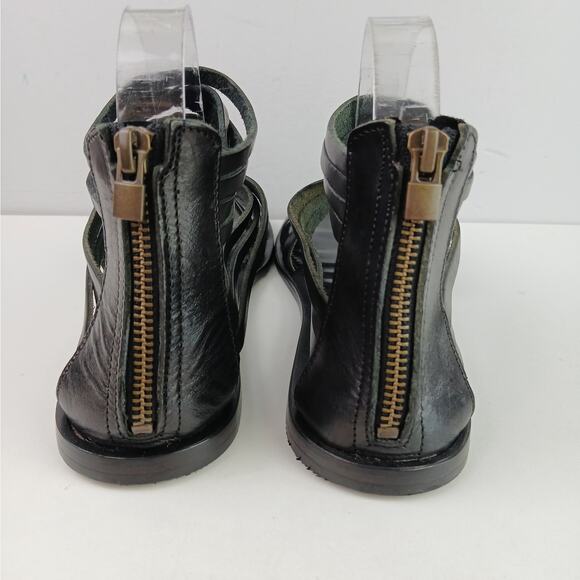 Garnet Hill SZ 8.5 Giselle Italian Strappy Gladiator Sandals in Black - Picture 4 of 7